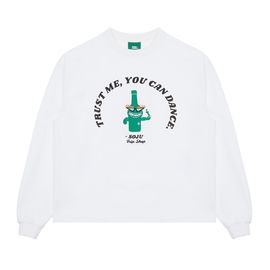 [Tripshop] GREEN SOJU L/SLEEVE TEE-Unisex Street Loose Fit Sweatshirt to Man Lettering Graphic - Made in Korea